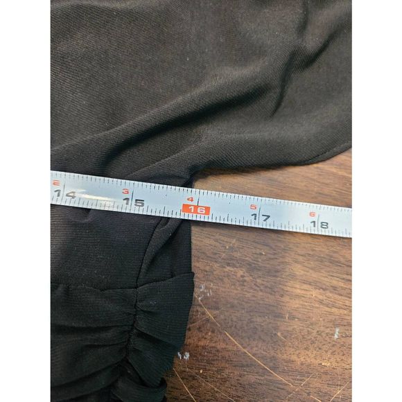 Drapers & Damon's Black Peplum Blouse Womens size 10 Vintage 80's Embellished To - Picture 8 of 9